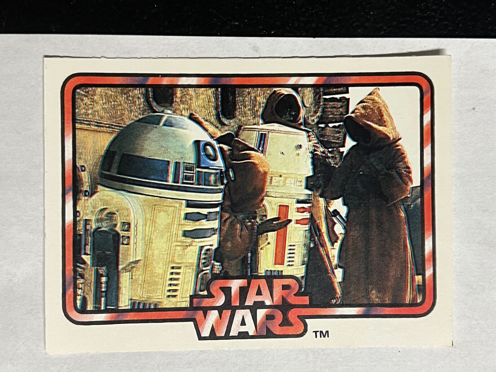 Vintage 1978 Star Wars General Mills Big G Cereals Card #17 of 18 Jawas & R2-D2