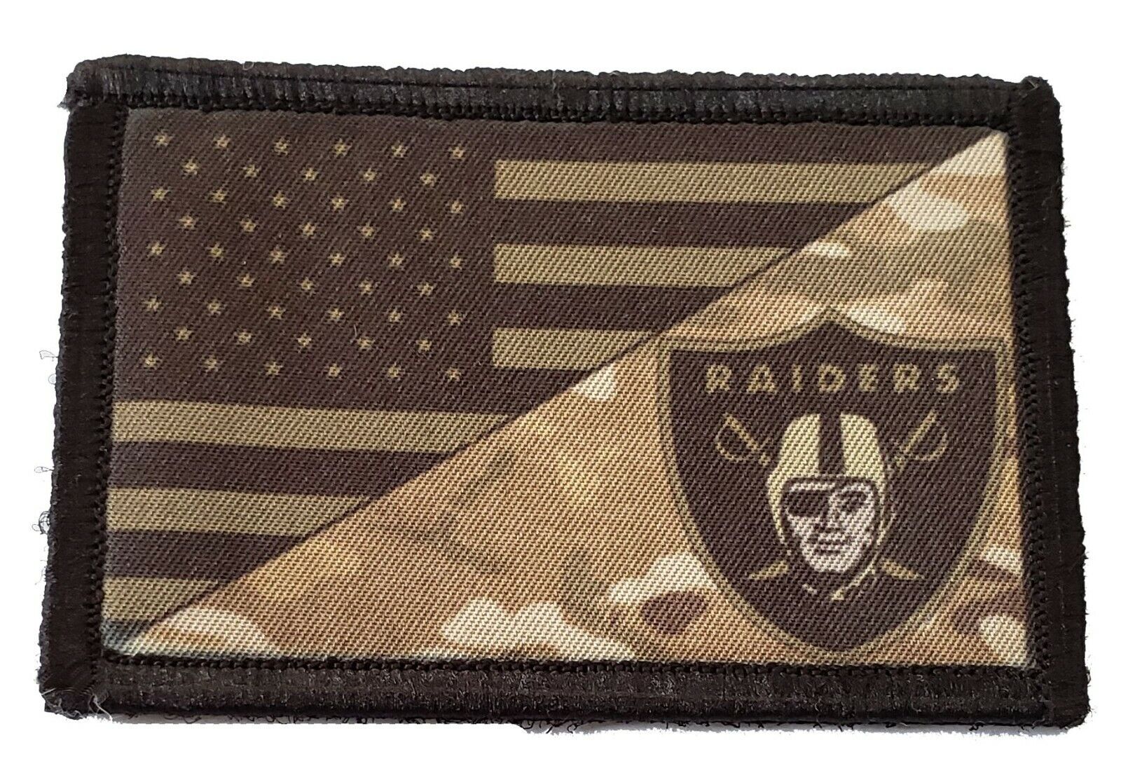 Subdued Multicam LA RAIDERS USA FLAG Morale Patch Tactical Military Army