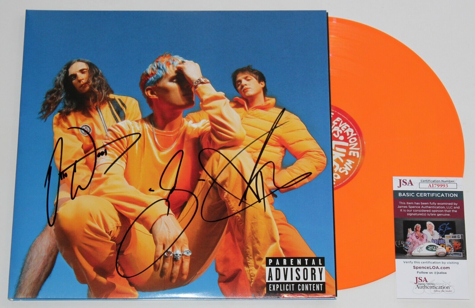WATERPARKS BAND SIGNED GREATEST HITS LP VINYL RECORD ALBUM AUTOGRAPHED +JSA COA