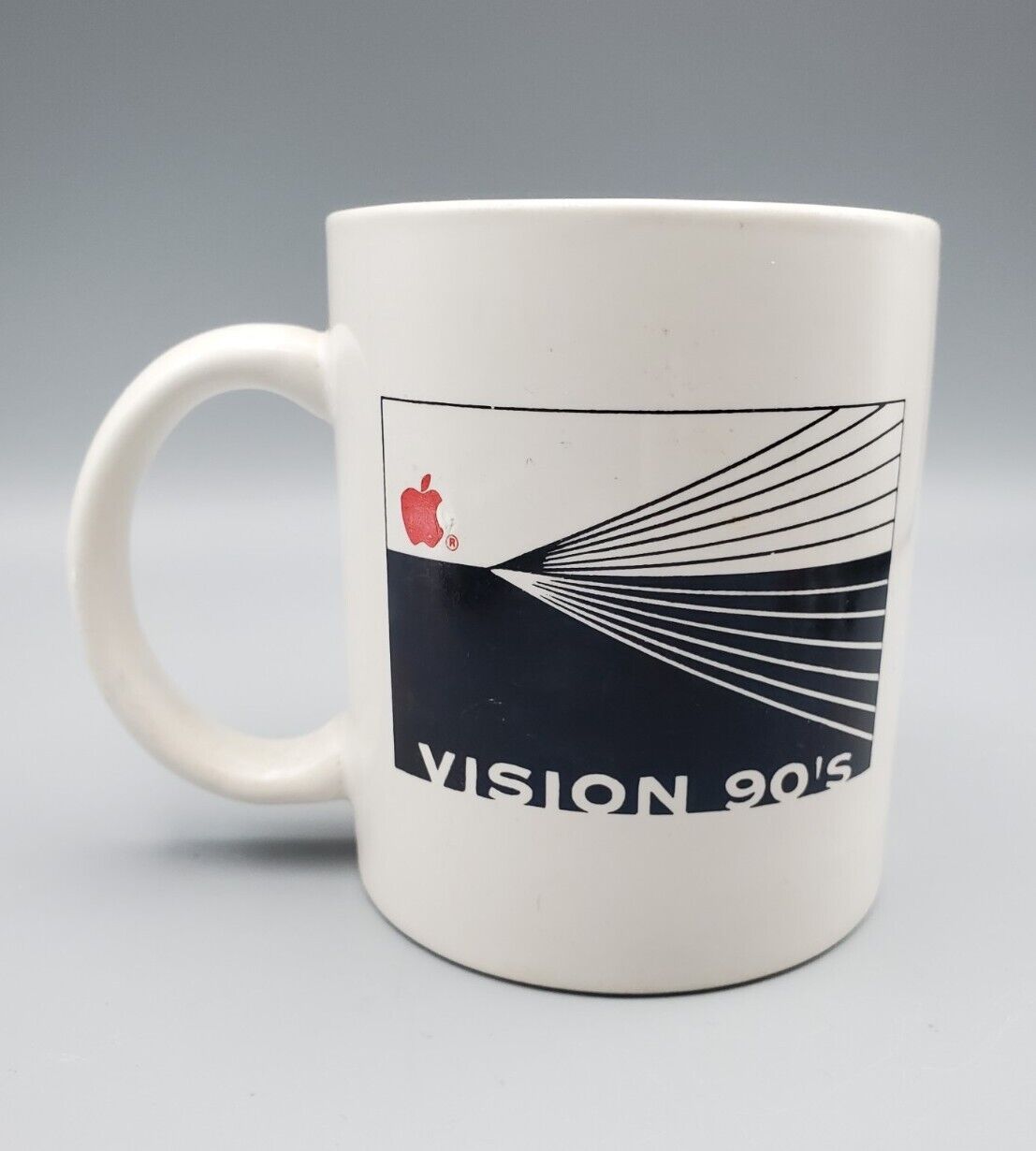 Vintage Apple Vision 90\'s Computer Red Apple Logo Coffee Mug Cup Rare