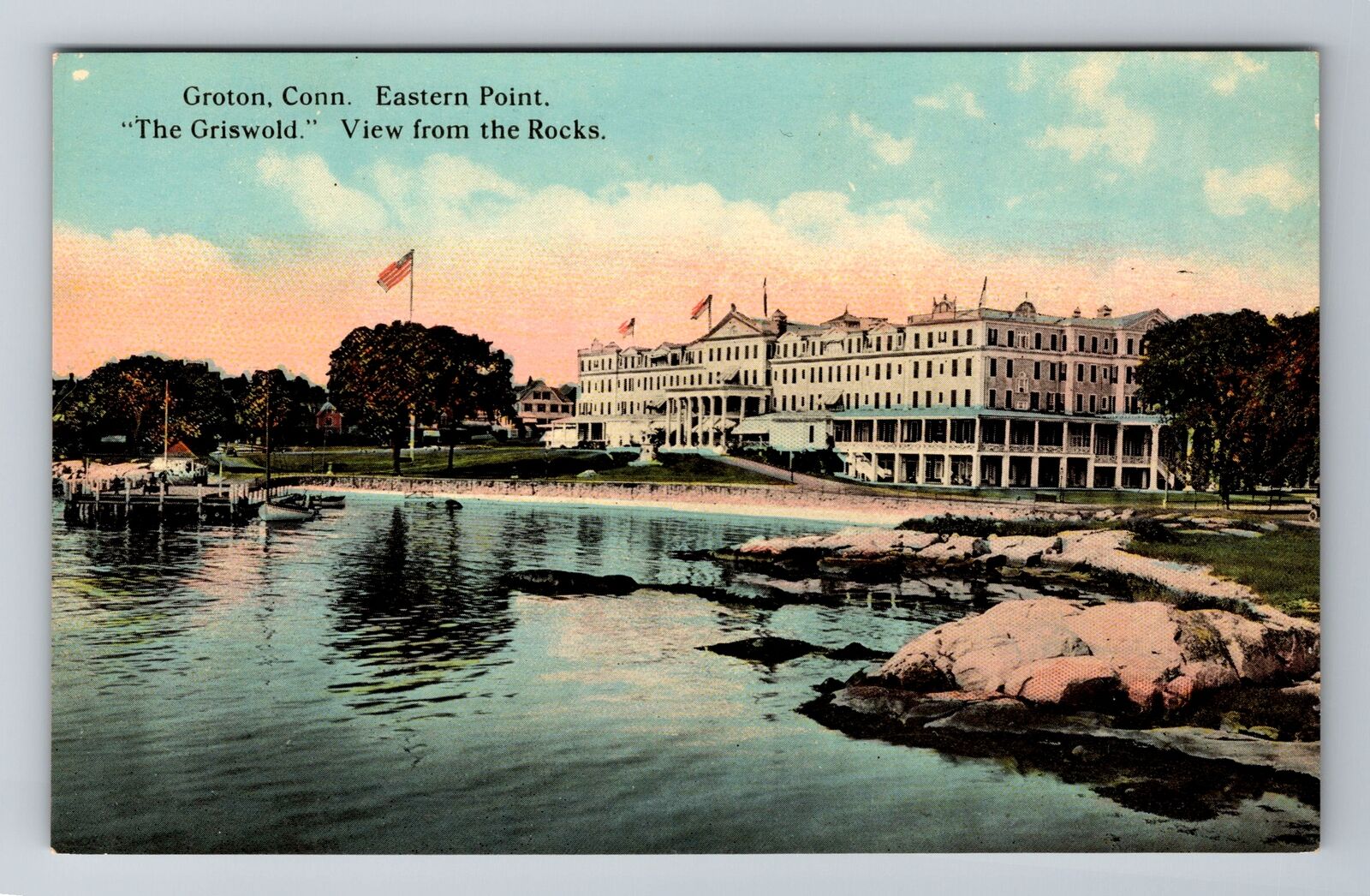 Groton CT-Connecticut, Eastern Point the Griswold Hotel Antique Vintage Postcard