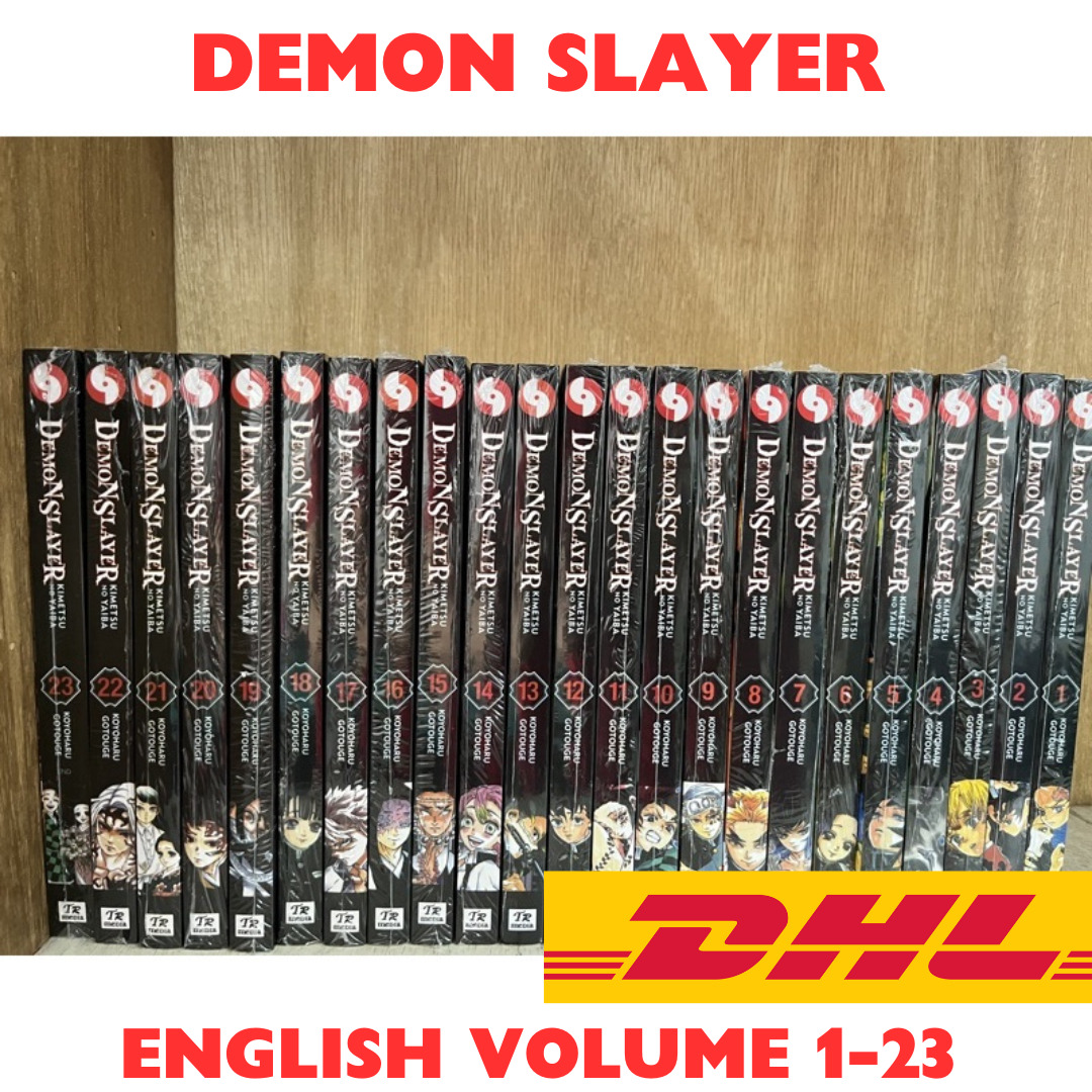 Demon Slayer Kimetsu No Yaiba Manga FULL SET (VOL 1-23 Set English) .