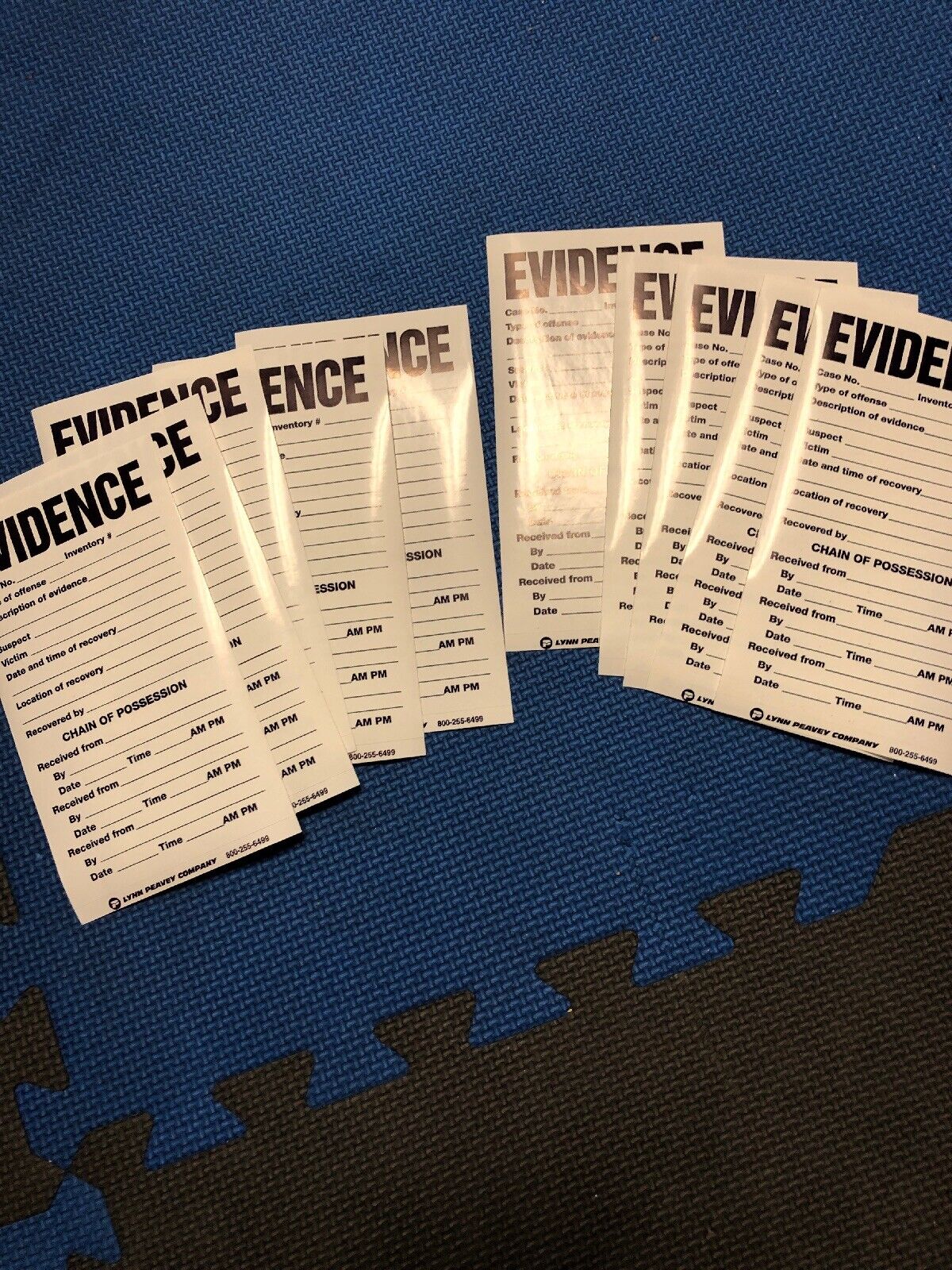 Police Case EVIDENCE Stickers Lot Of 10