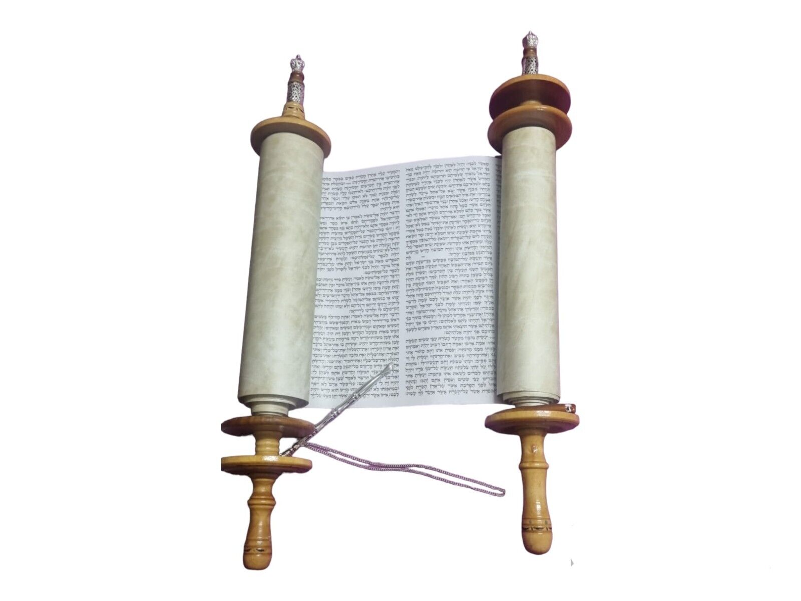 HUGE Judaica Beautiful Sefer Big Torah Scroll Hebrew Jewish Bible 61 CM + (24