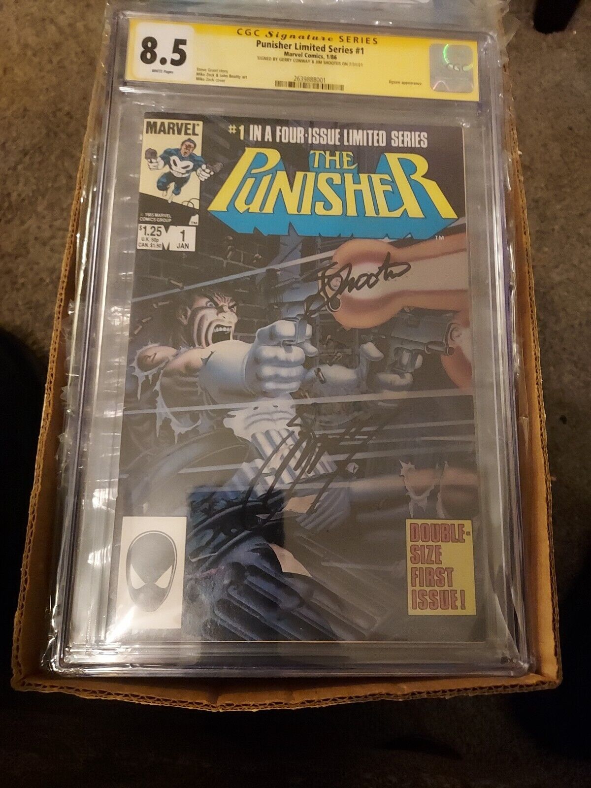 CGC SS 8.5 Punisher Limited Series #1 signed 2x  by Gerry Conway & Jim Shooter 