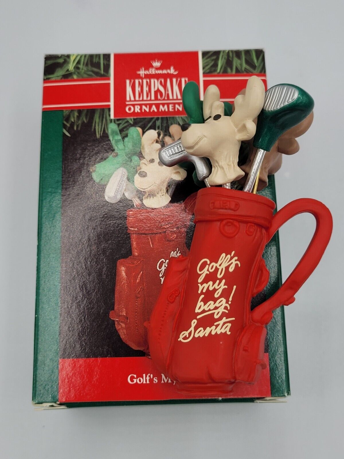 Hallmark Keepsake Christmas Ornament - Golf's My Bag - 1990 - MIB
