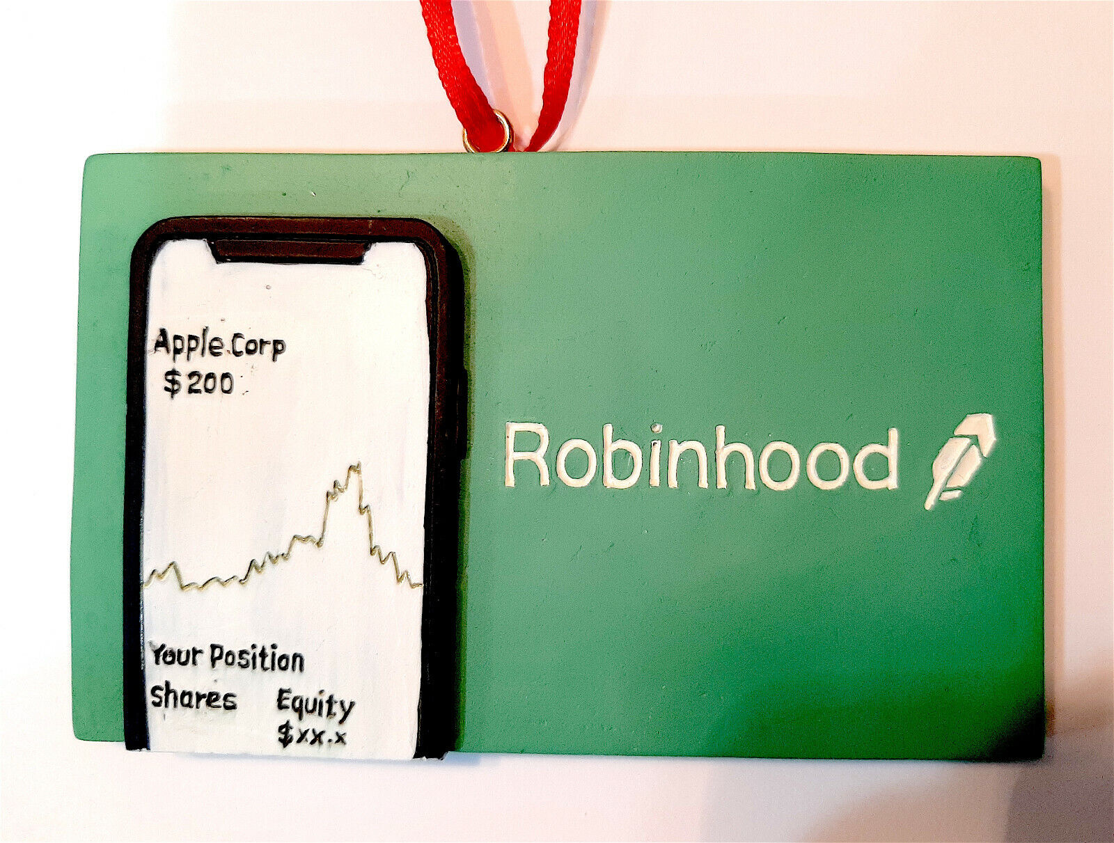 Robinhood Ornament Apple Stock Market Price Trader Trading Christmas Tree Gift