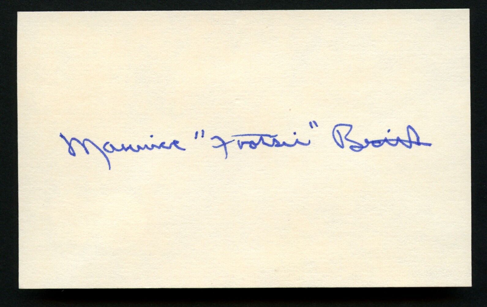 Maurice Footsie Britt d1995 signed autograph 3x5 Medal of Honor WWII Army BAS