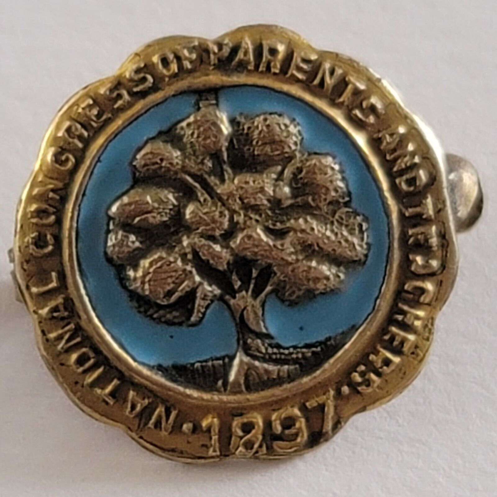 National Congress of Parents and Teachers 1897 Lapel Hat Pin Vintage
