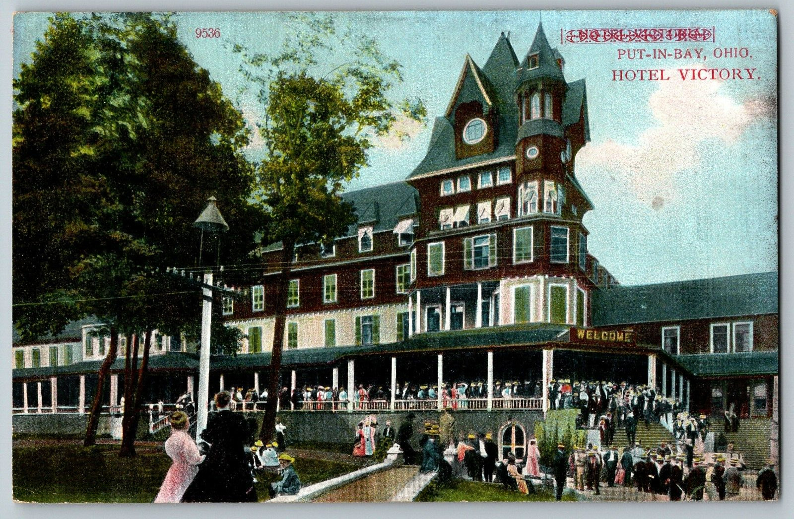 Put-in-Bay, Ohio - Hotel Victory - Vintage Postcard - Posted