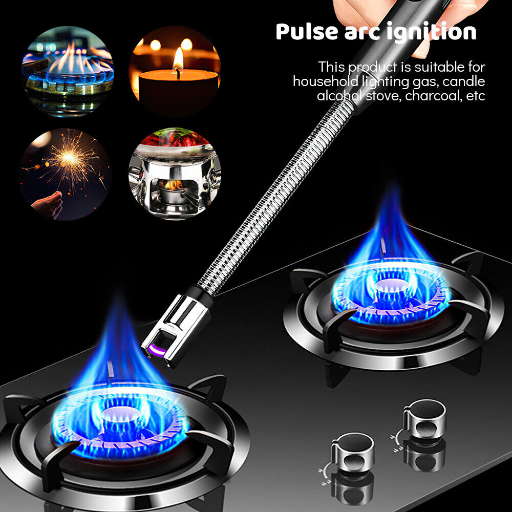 Electric Lighter USB Rechargeable Dual Arc Flameless Windproof Electric Plasma