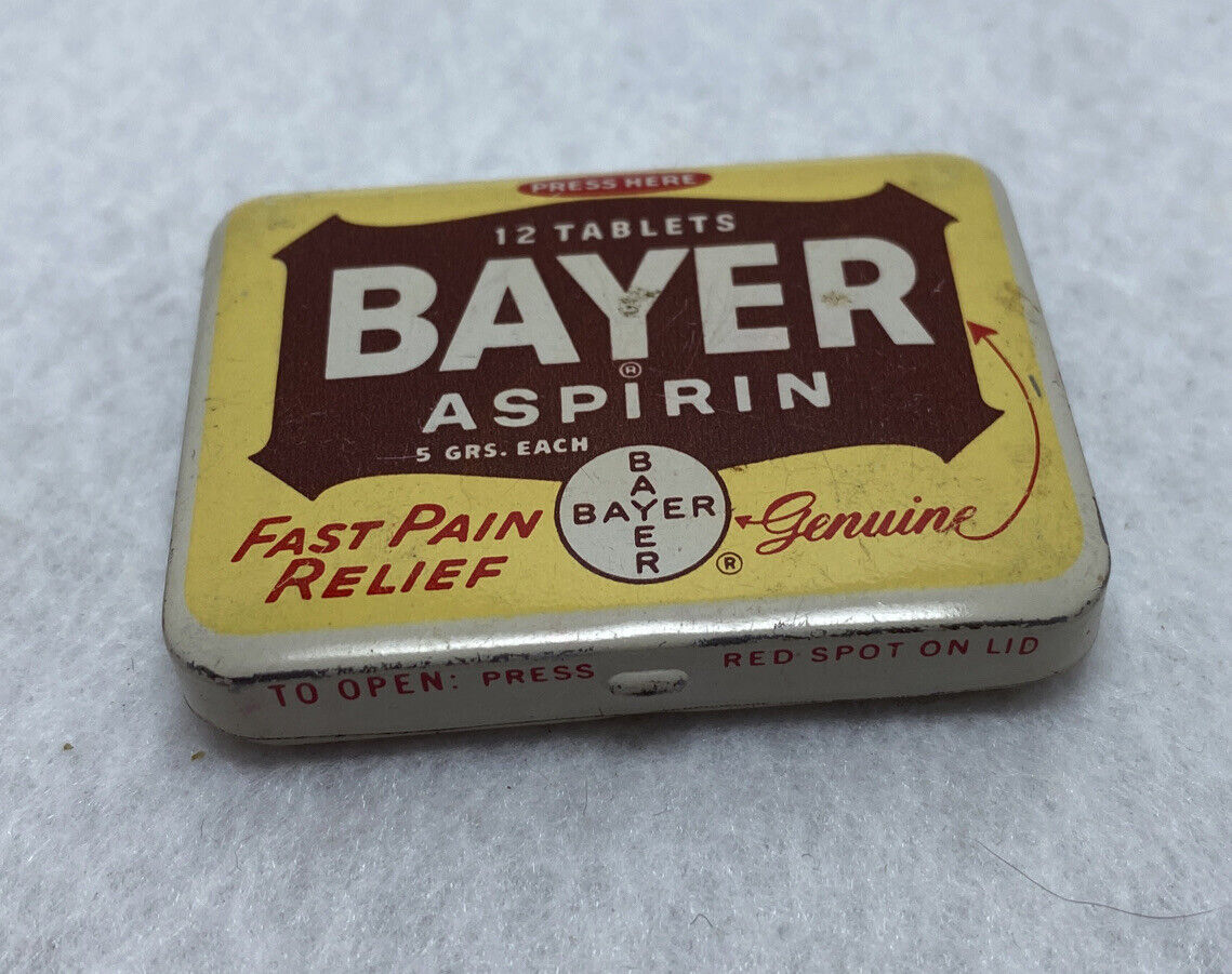 Vintage Bayer Aspirin Tin Medicine