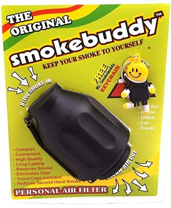 CLEARANCE | SEALED | SMOKE BUDDY THE ORIGINAL AIR FILTER W KEYCHAIN | ALL BLACK