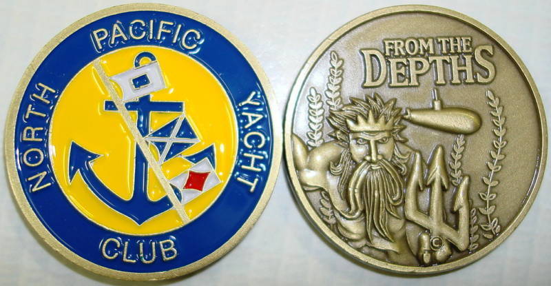 NAVY NORTH PACIFIC YACHT CLUB SUBMARINE CHALLENGE COIN