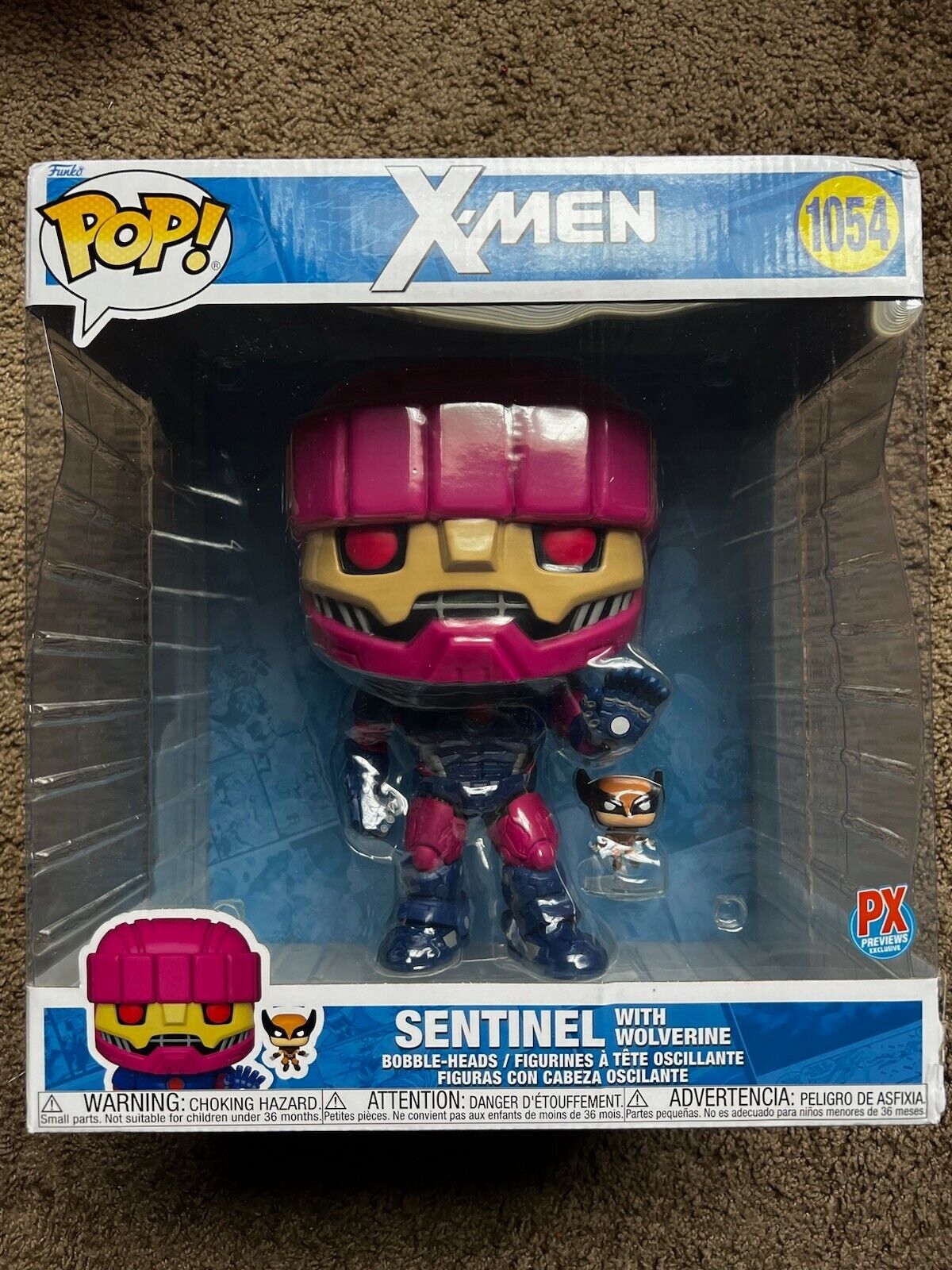 X-Men Sentinel with Wolverine Jumbo 10-Inch Pop Vinyl Figure #1054....T-1