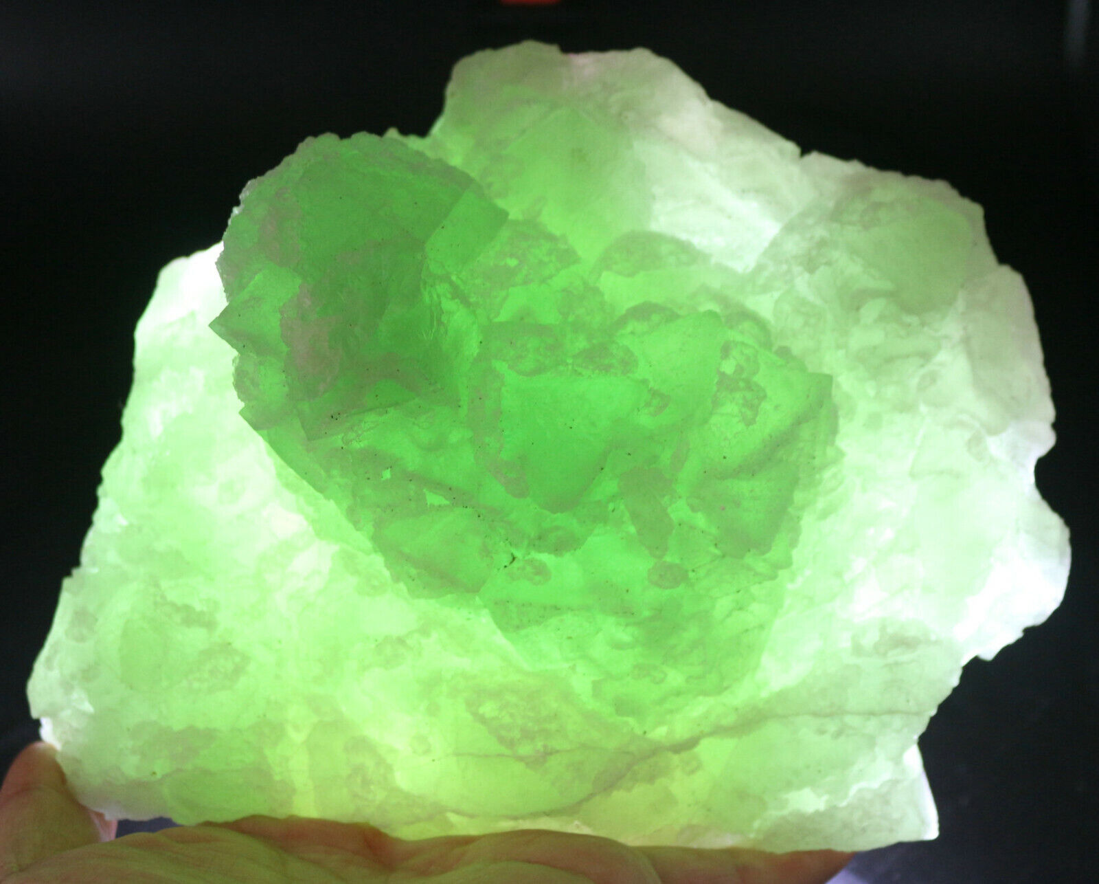 1935g NATURAL Beauty Green Cubic FLUORITE Crystal Cluster Mineral Specimen