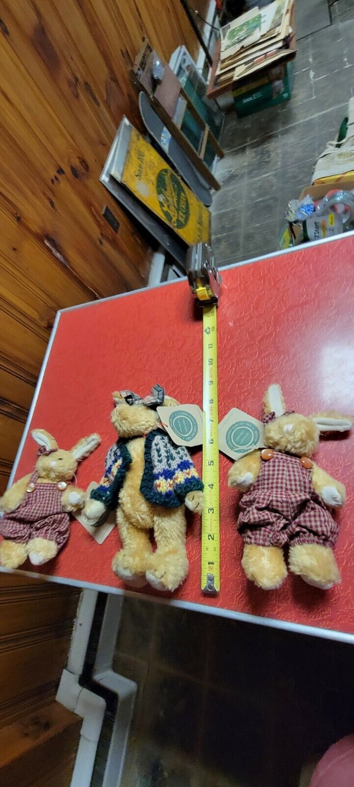 3 nice boyds bears small jointed bunny rabbit toy doll lot with tags
