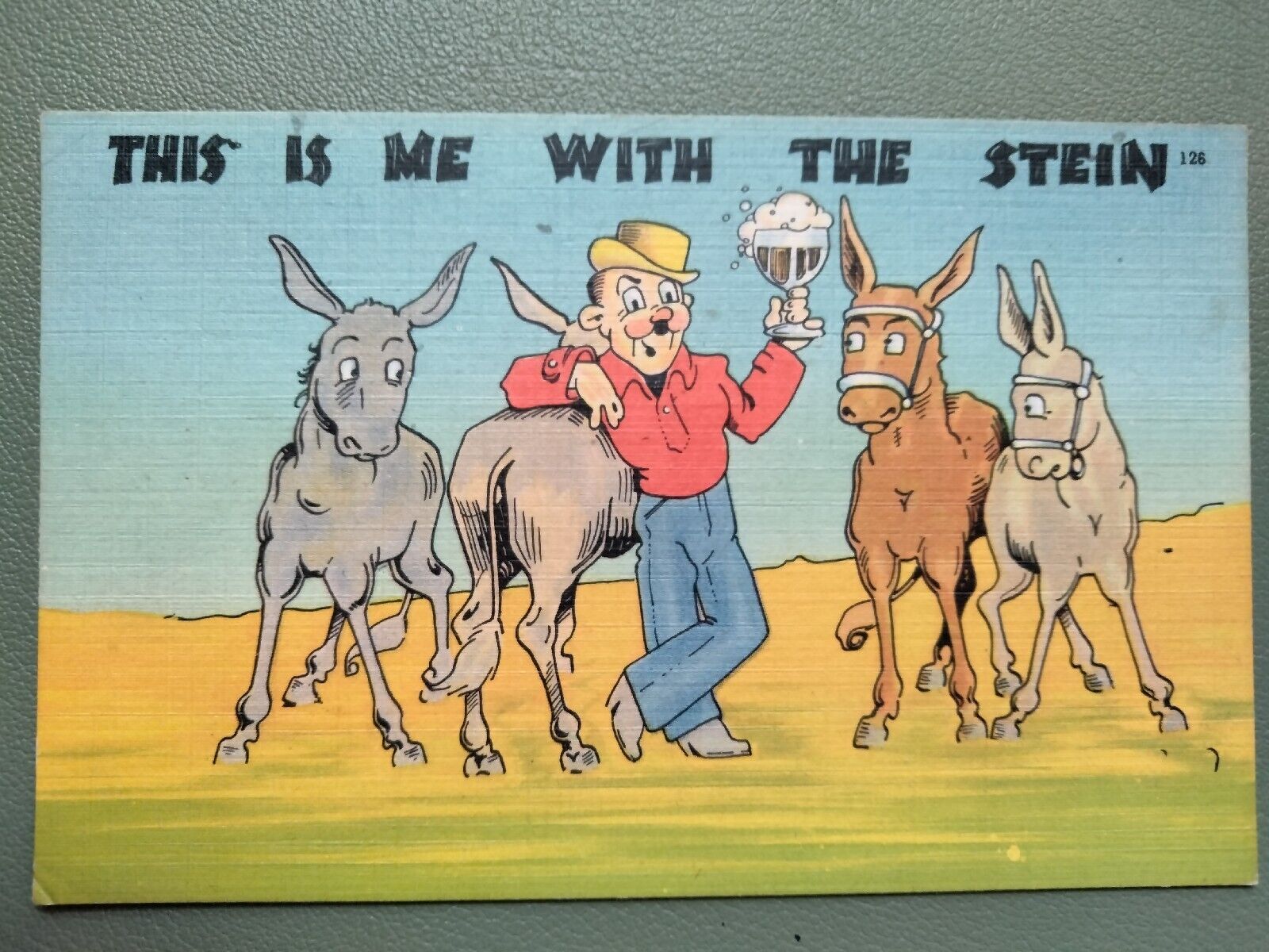 Vintage Drinking Alcohol Beer Comic Humor Postcard Unused