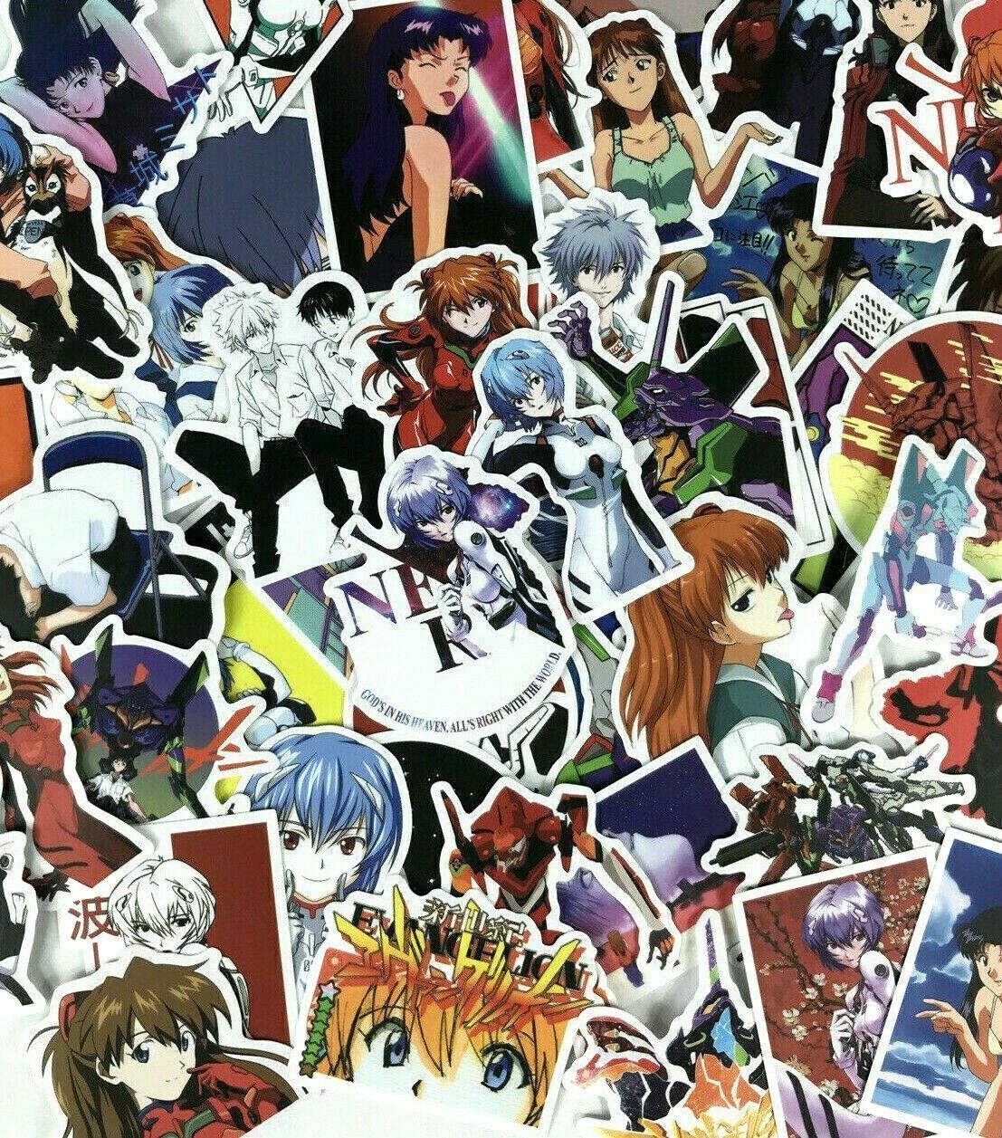 50pc Neon Genesis Evangelion Anime Notebook Laptop PS4 XBOX Sticker Pack Set