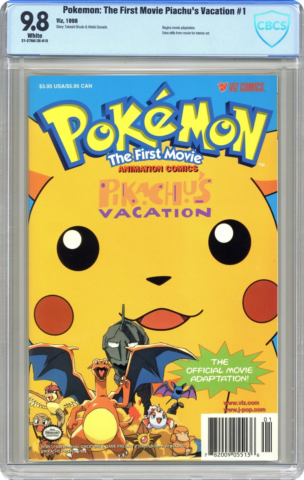 Pokemon The First Movie Pikachu's Vacation #1 1st Printing CBCS 9.8 1998