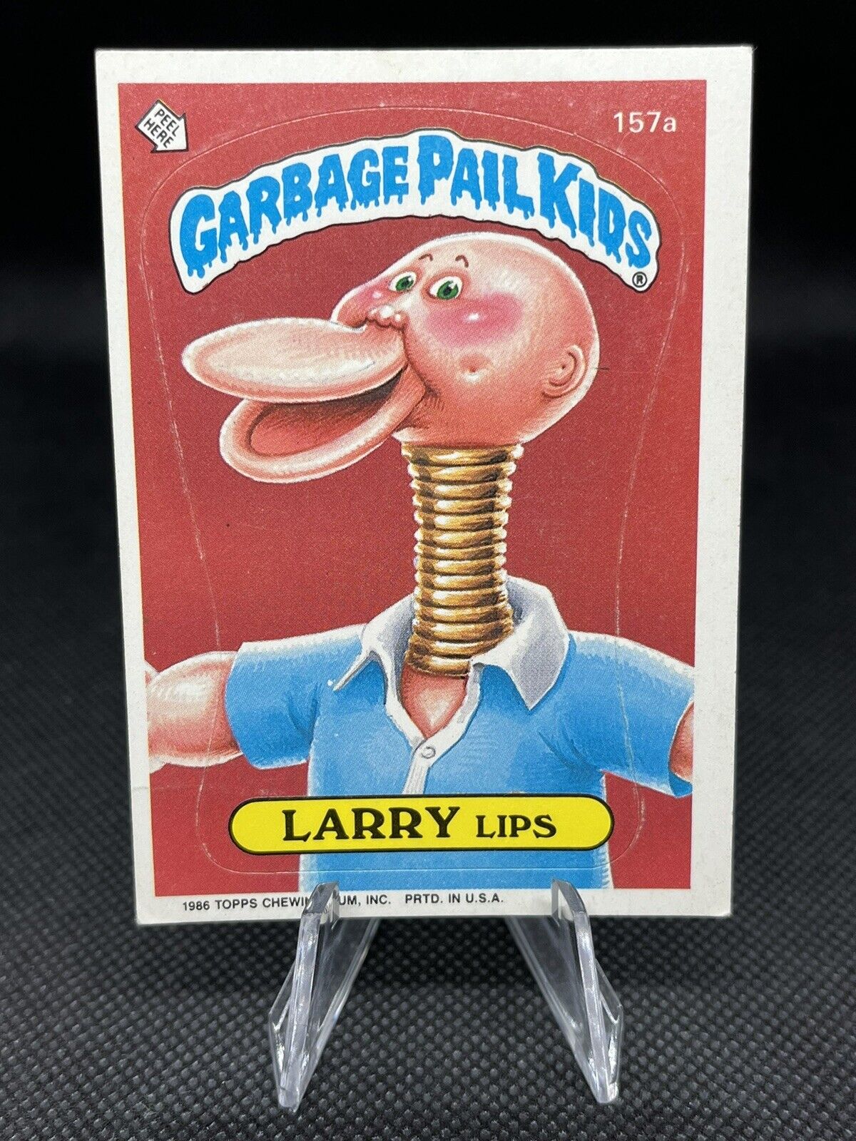 1986 Garbage Pail Kids Larry Lips Original Series 4 GPK #157A