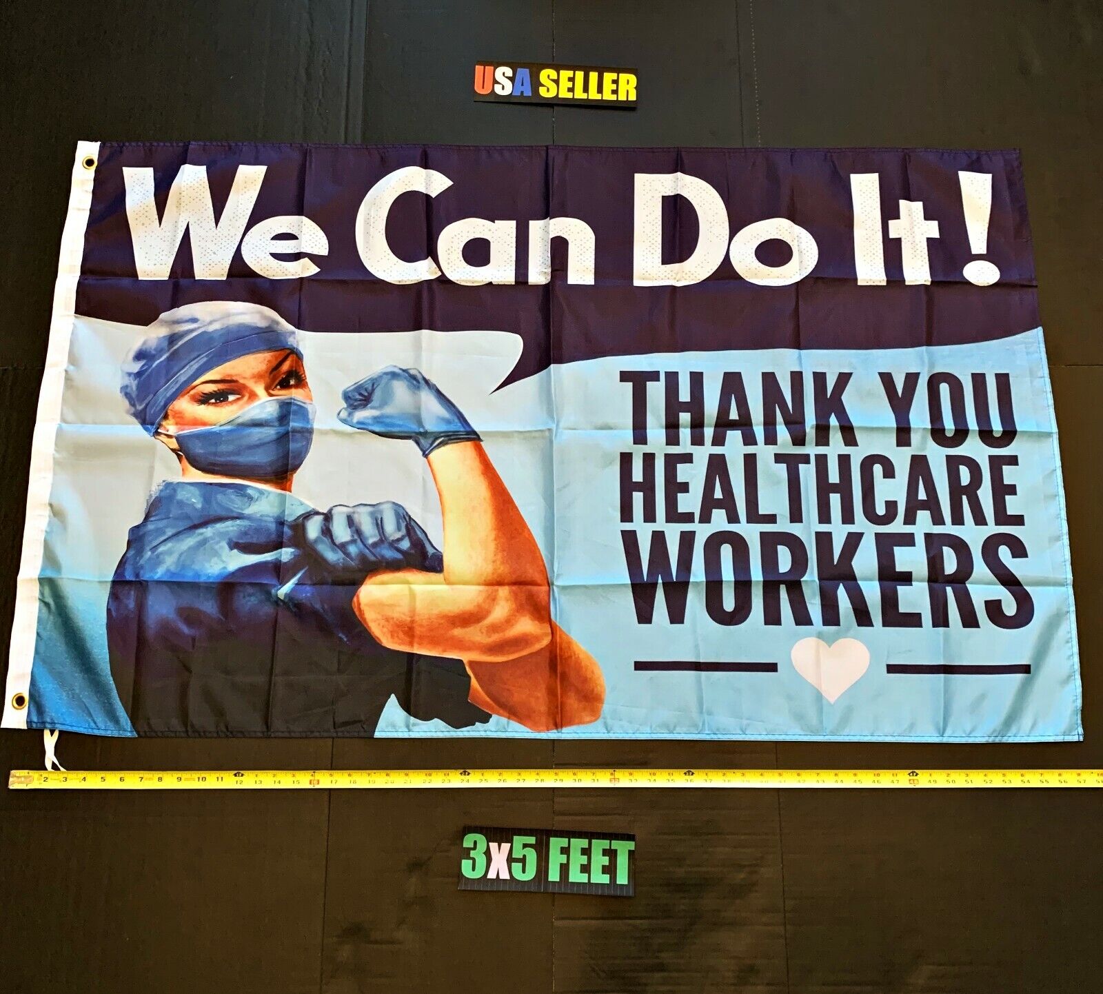Thank you Nurses 2020 Flag FREE FIRST CLASS SHIP We Can Do It Healthcare Hero TY