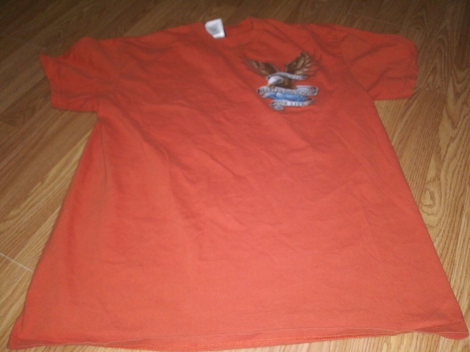 Harley Davidson For Life Mens XL Orange T Shirt Clare\'s Niagra Falls Canada