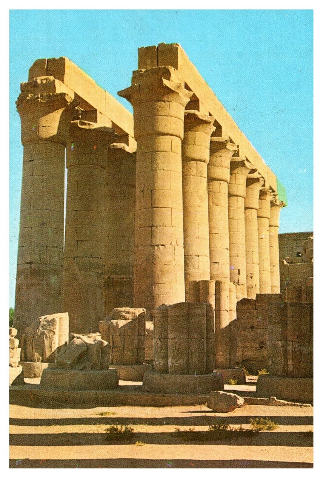 Luxor General View Temple Karnak Columns Historic Landmark Unp Chrome Postcard