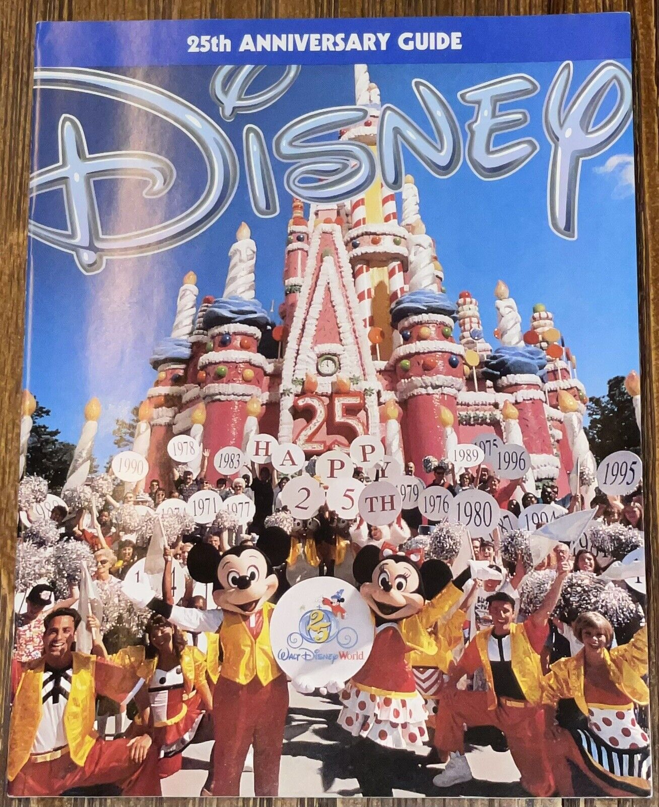 Vintage Disney 25th anniversary guide book Walt Disney world souvenir full color