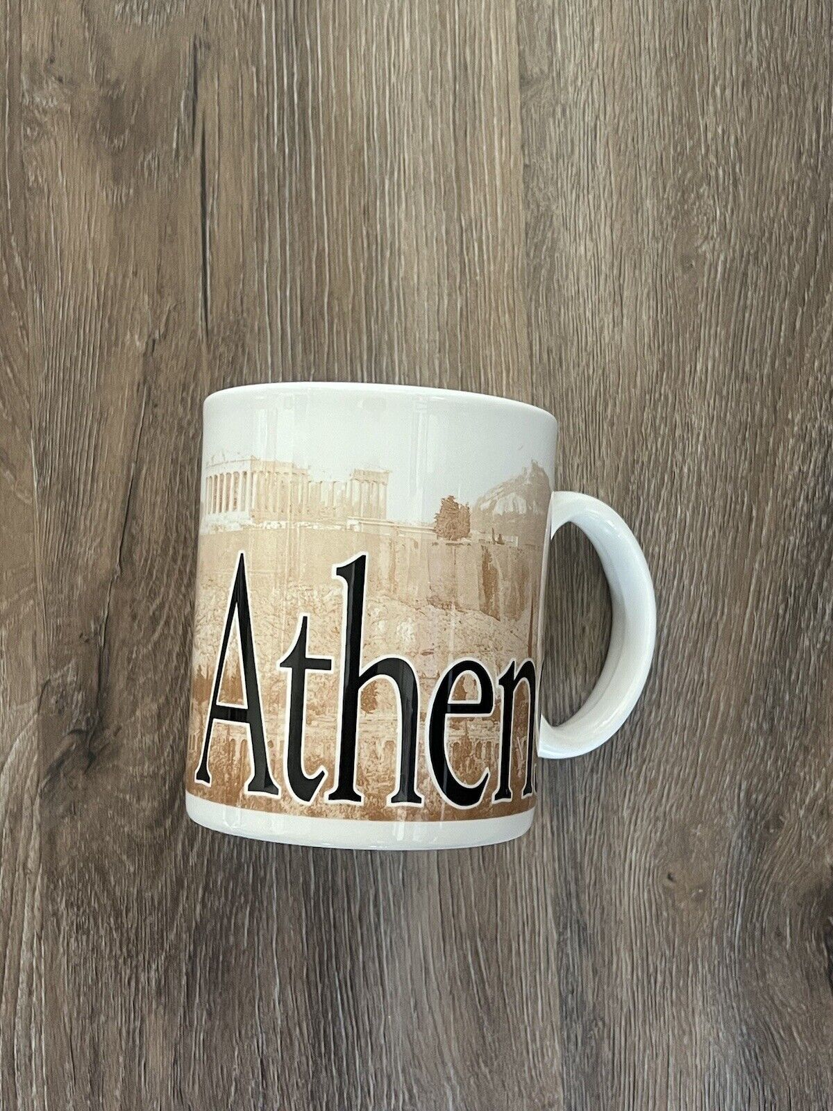 2002 Starbucks Coffee Mug Athens City Mug Collector Series Made in England