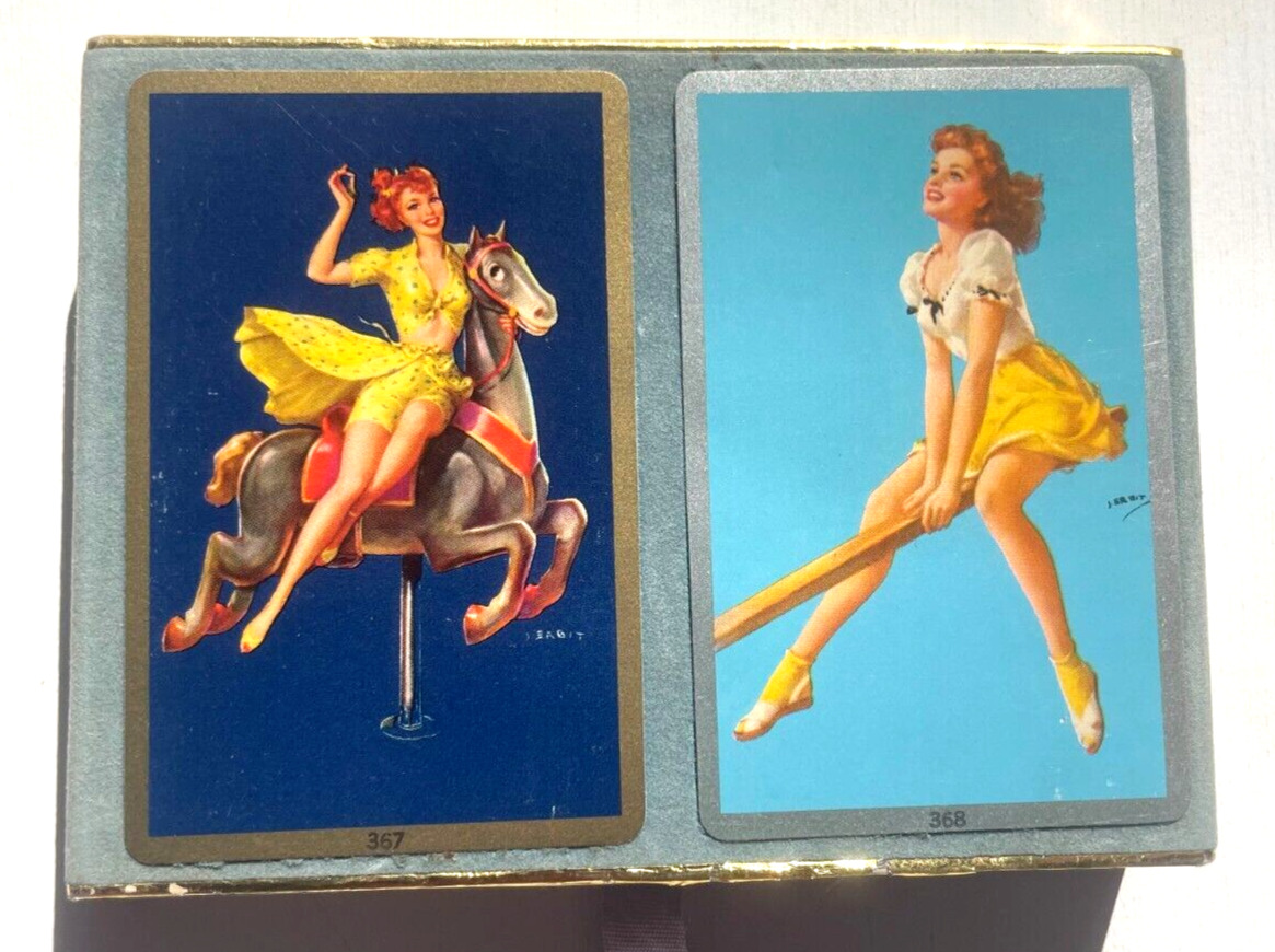 1950's Congress Pinup Girl Playing Cards 2 Decks by J. Erbit