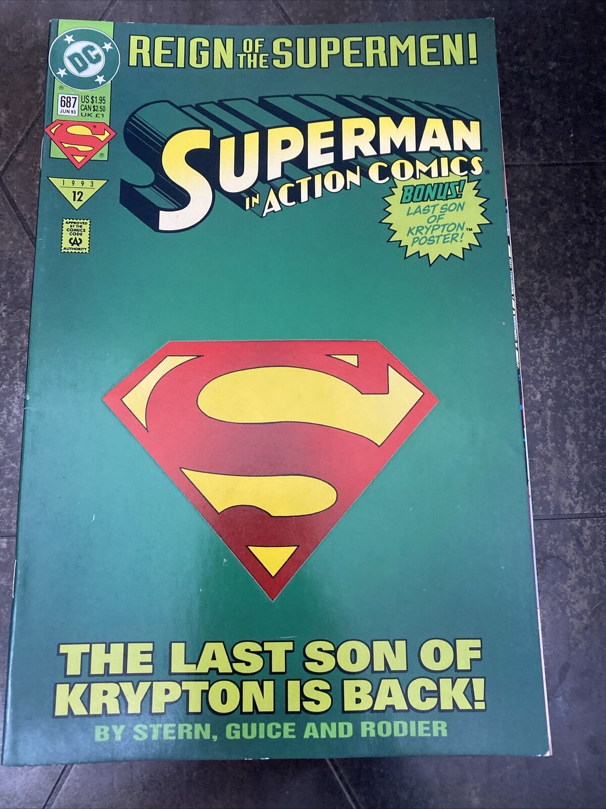 SUPERMAN in ACTION COMICS Issue 687 REIGN OF THE SUPERMEN #12 DC Comic Book 1993
