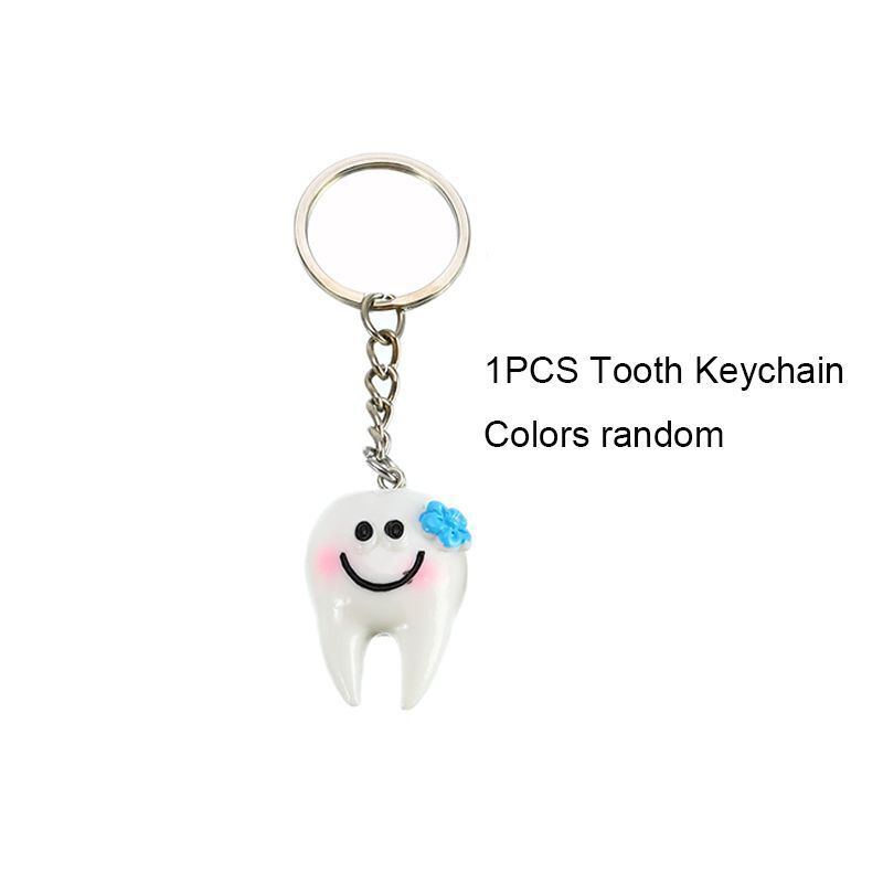 Simulation Pendant Tooth Keychains - Dental Cartoon Keyrings Fashion Accessories