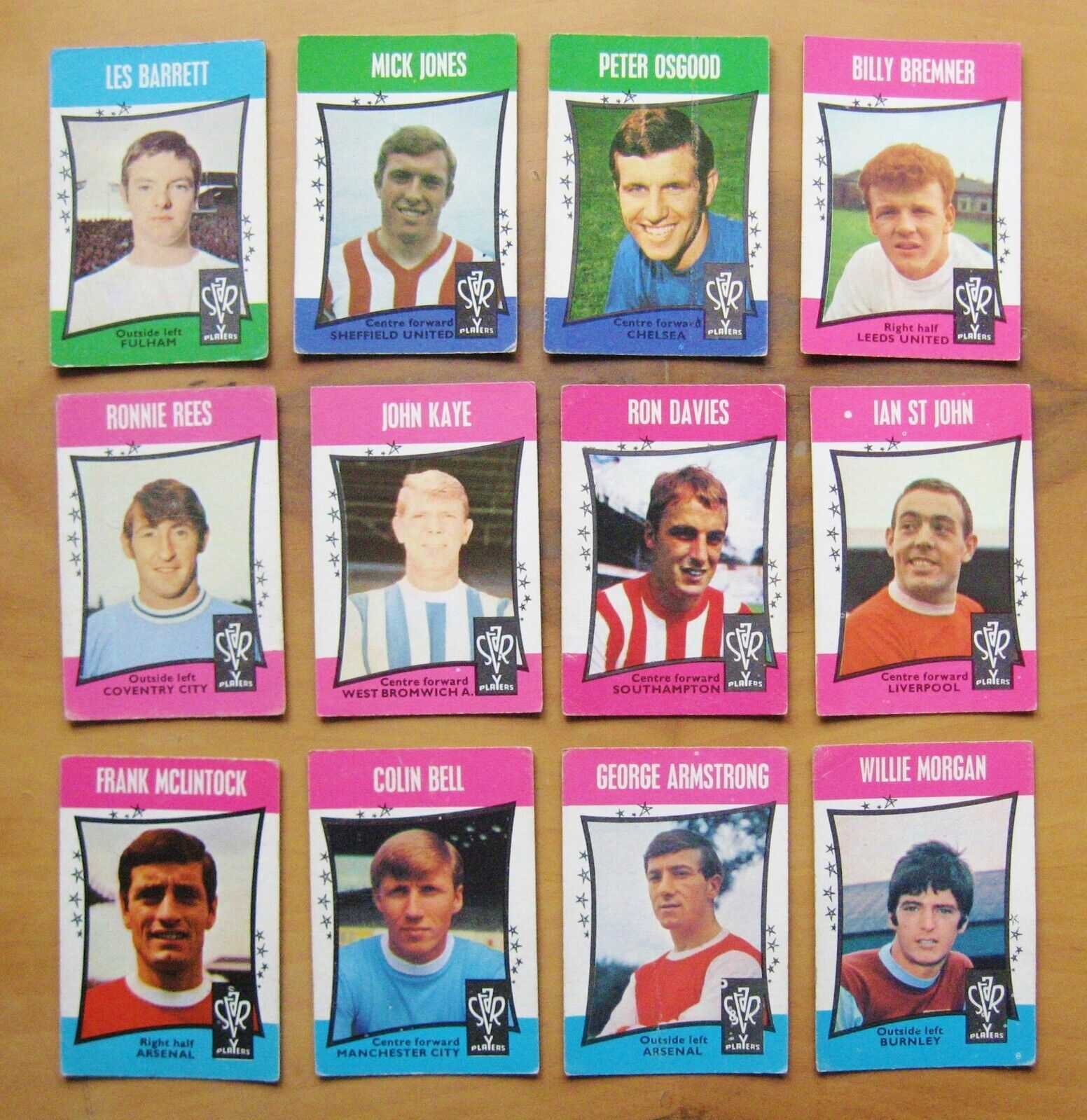 A&BC FOOTBALLERS (STAR PLAYERS) 1967 x 12 *Good/VG Condition*