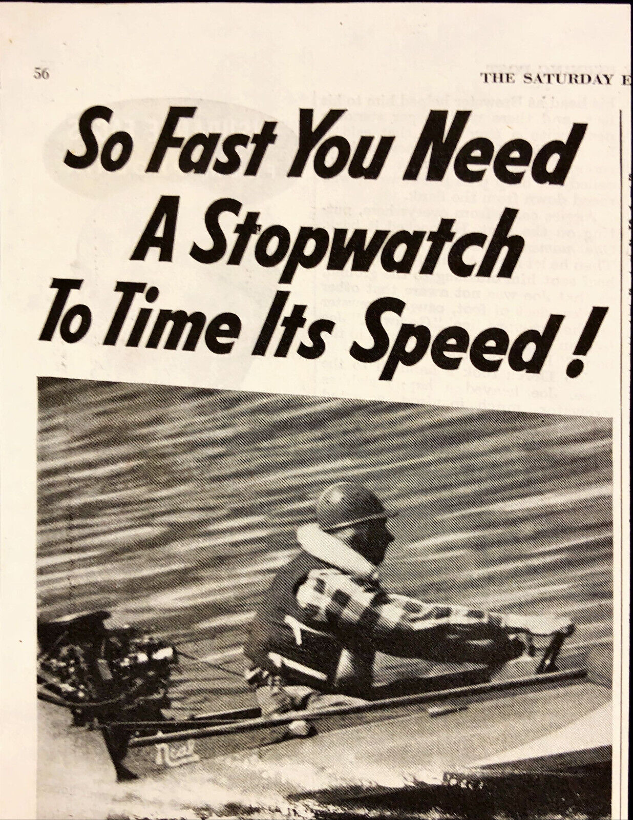 1954 Bayer Aspirin Vintage Print Ad So Fast You Need A Stopwatch