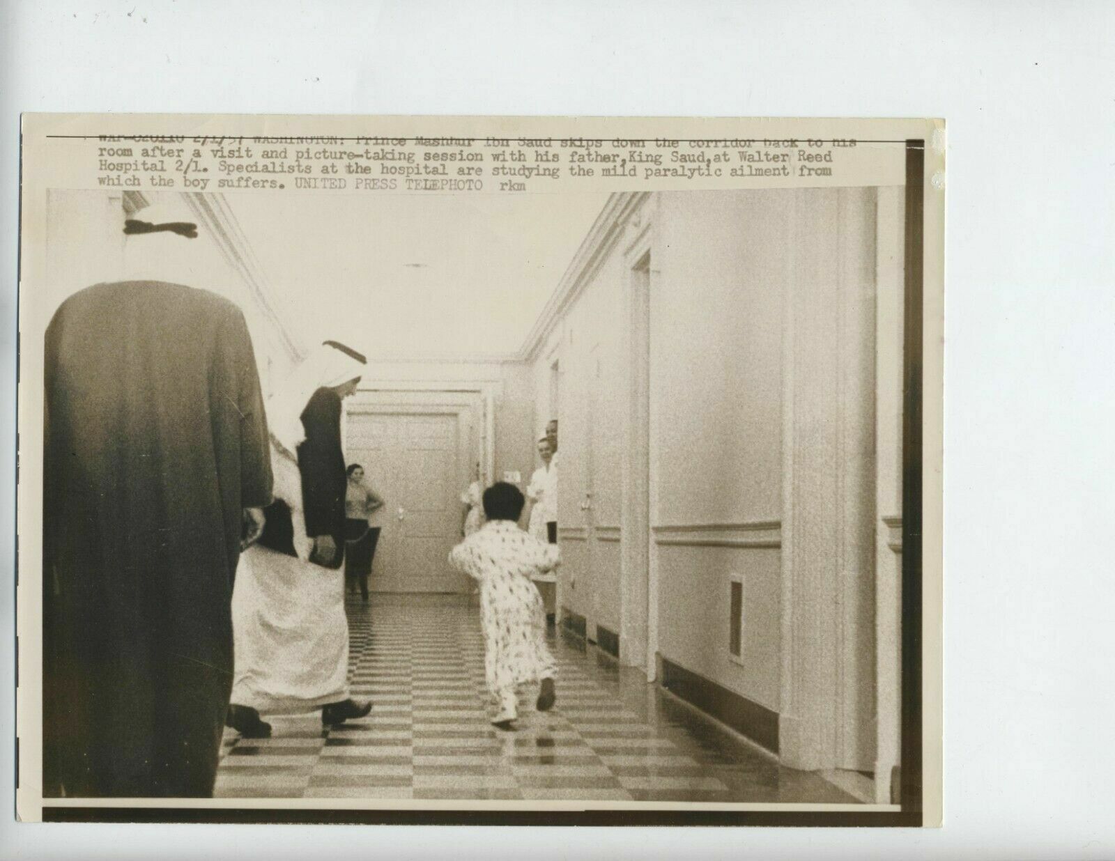 1957 SAUDI ARABIA PRINCE MASHUR ORIGINAL PHOTO  VINTAGE b