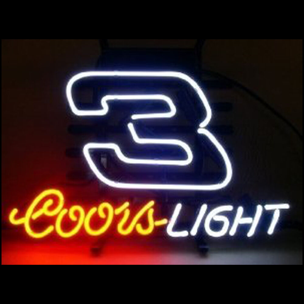 Coors Light 3 Neon Sign Light Handmade Visual Artwork Room Wall Hanging 19\
