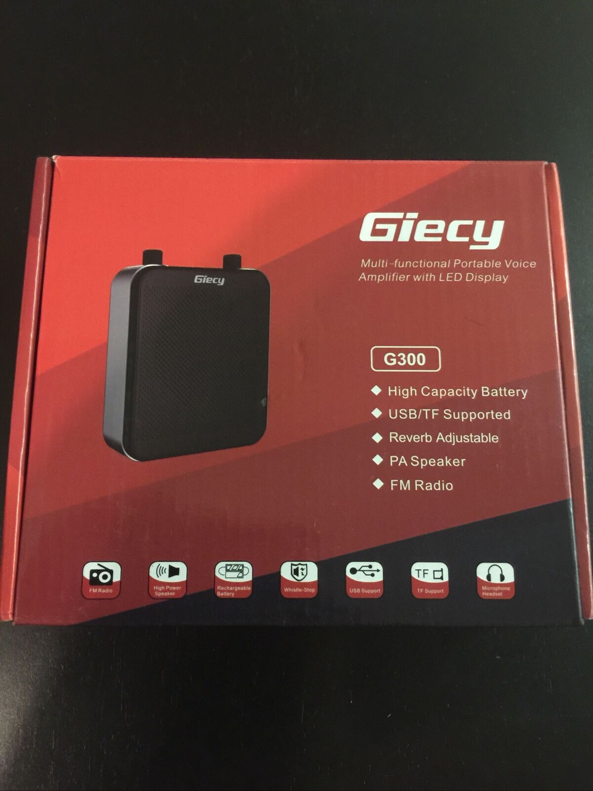 Giecy G300 Voice Amplifier Portable Rechargeable PA System-NEW-FREE SHIPPING