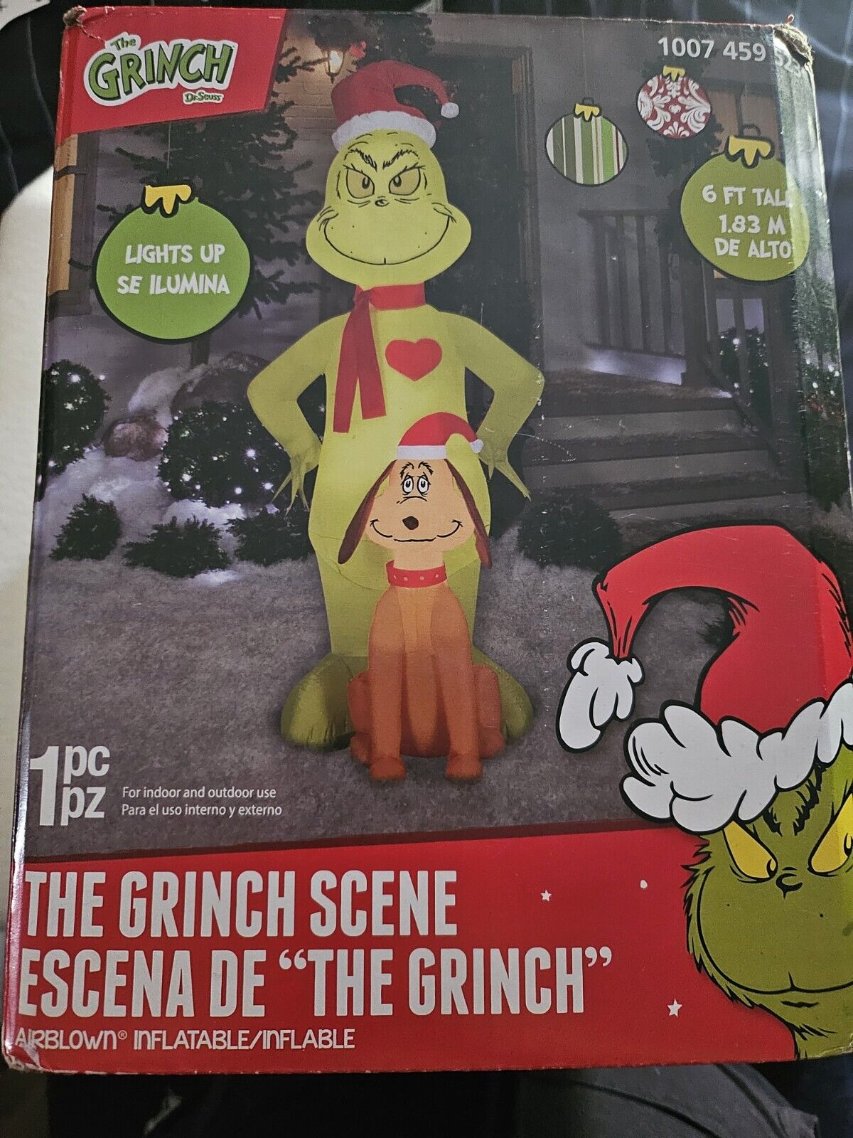 6ft Christmas Grinch Scene Inflatable 