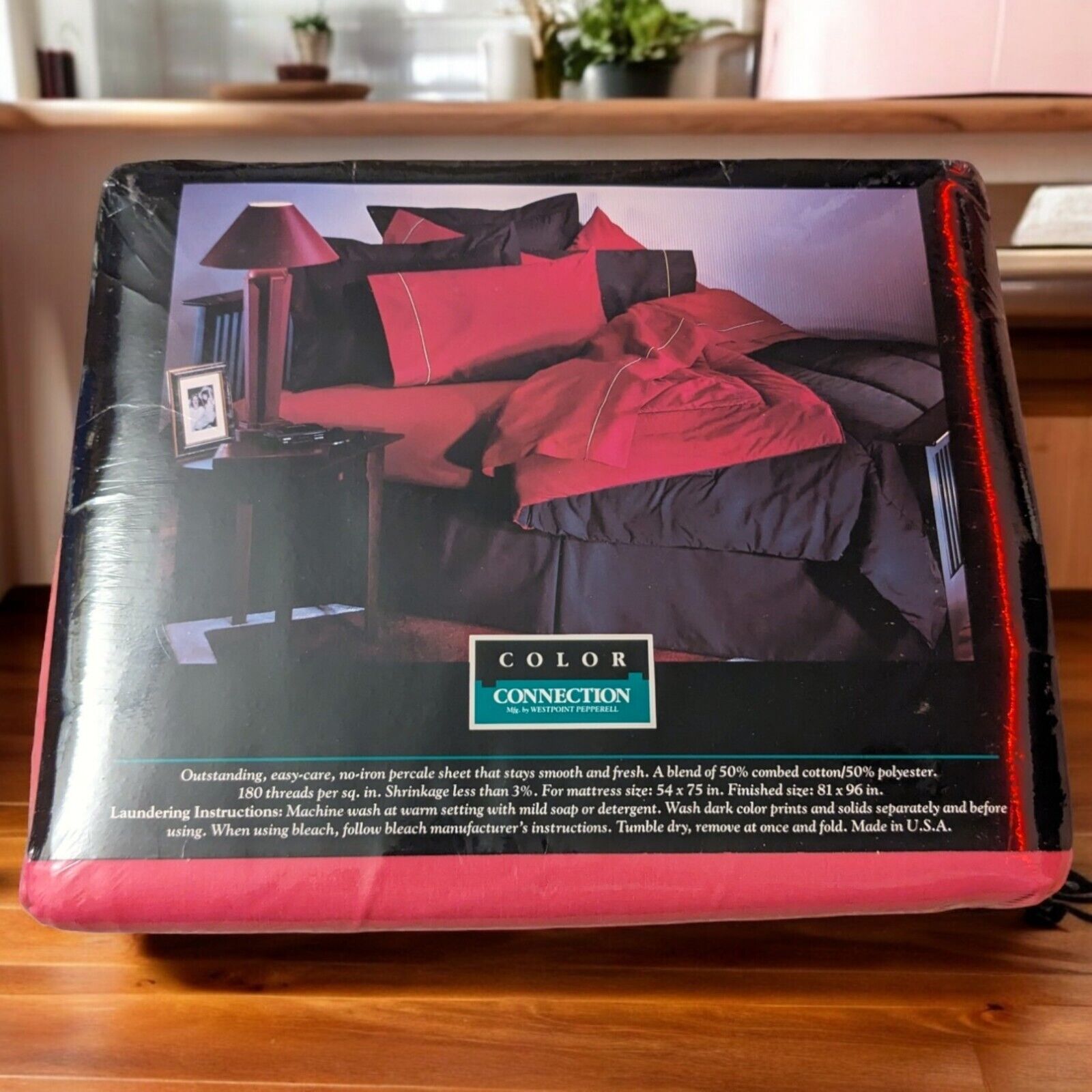Vintage Deluxe Color Connection Cannon Hot Pink Full Flat Sheet