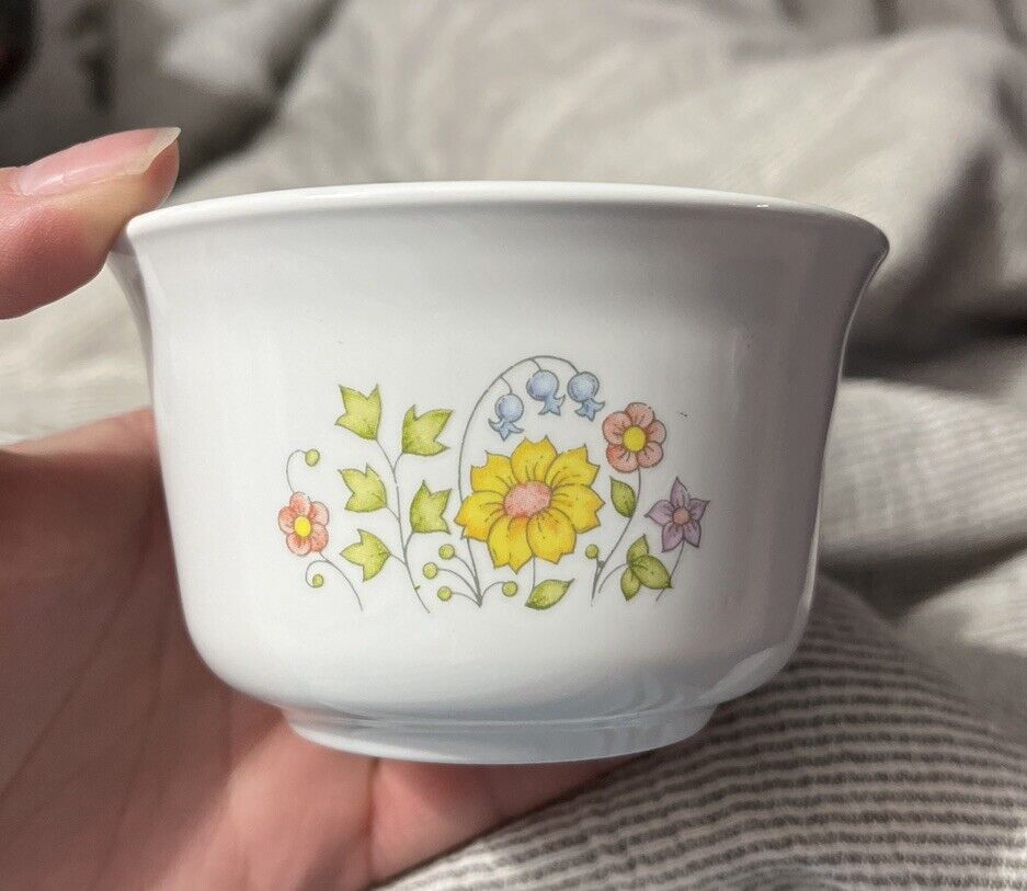 Corelle Spring Meadow Sugar Bowl Corning Vintage 70s 80s Discontinued pattern
