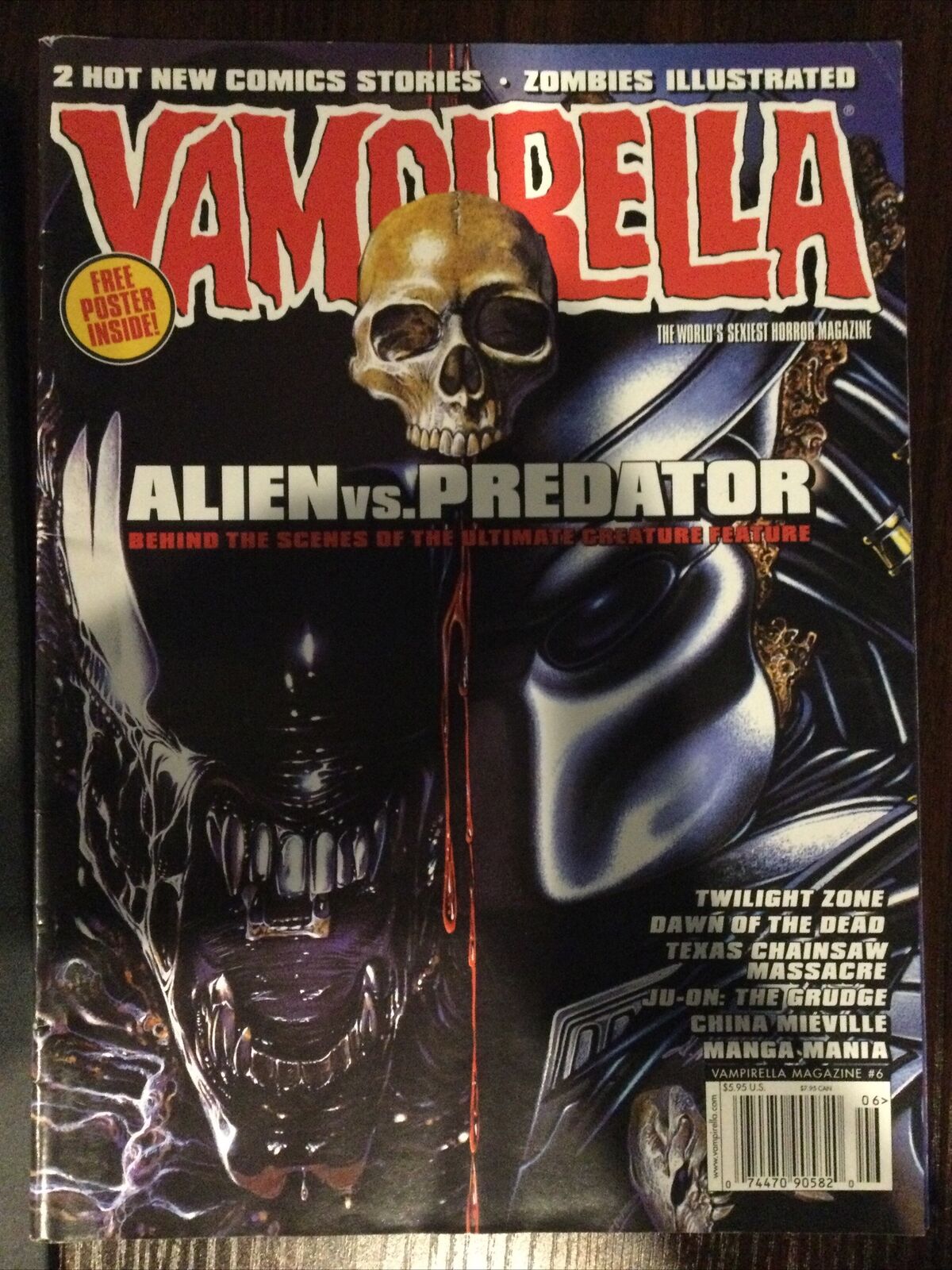 Vampirella Comic Magazine #6 Alien vs Predator 2004 Dan Brereton Art