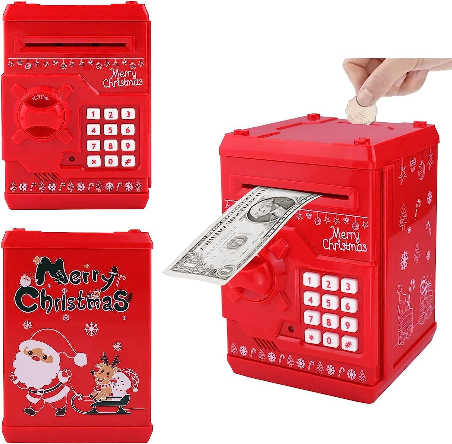 Totola Piggy Bank Electronic Mini ATM for Kids, Safe Coin Banks Money Saving Box