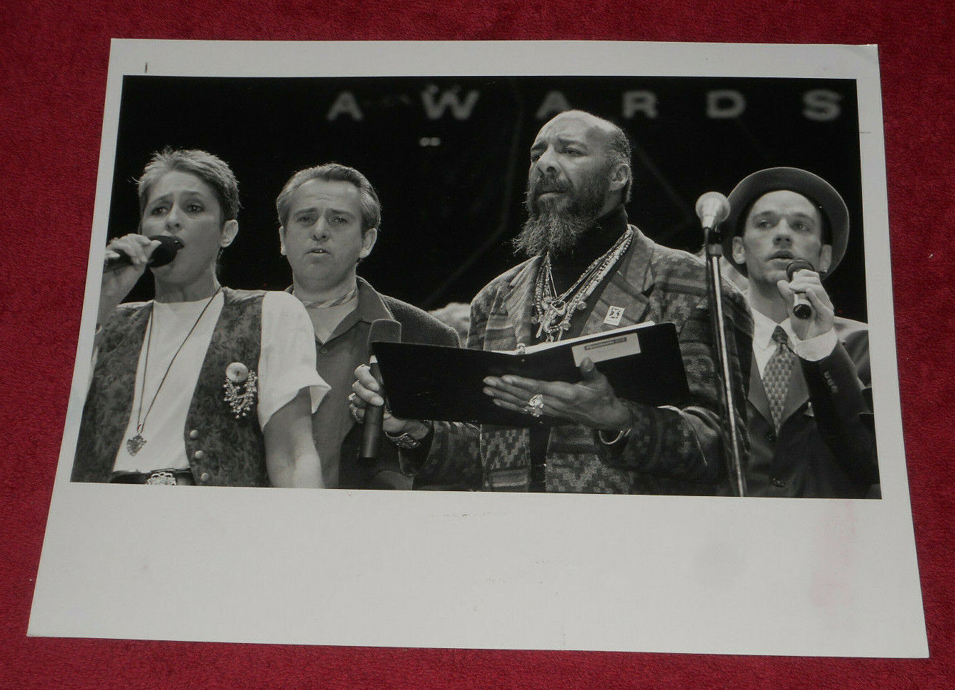 1992 Press Photo Joan Baez Peter Gabriel Richie Havens & Michael Stipe Reebok MA