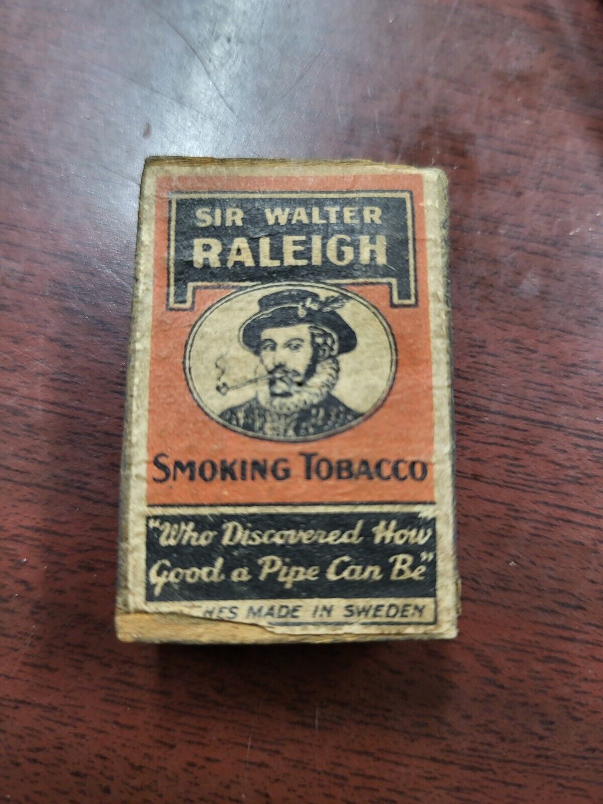 Vintage Sir Walter Raleigh Smoking Tobacco Wood Matchsticks in Wood & Cardboard
