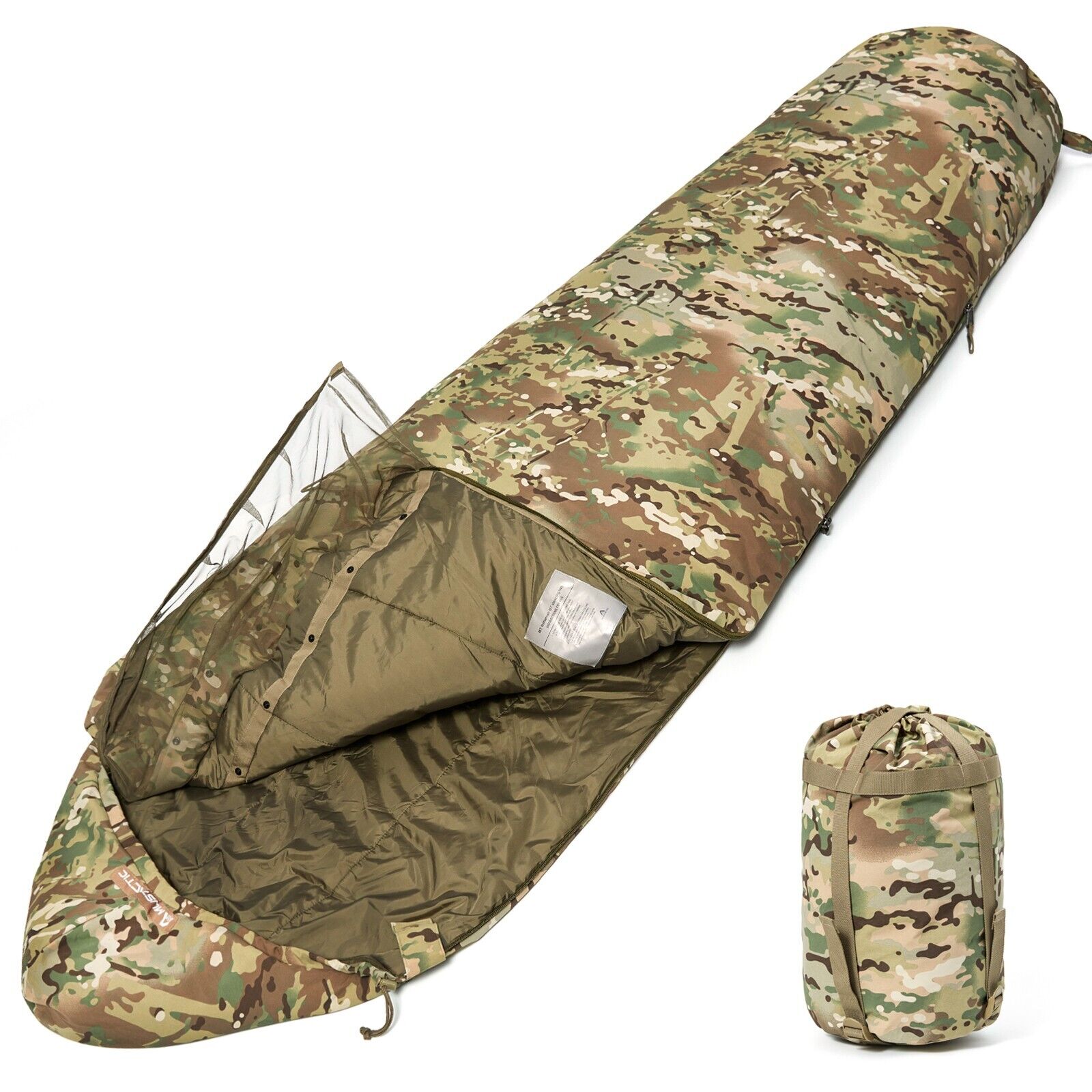 MT Military Modular Rifleman GT Sleeping Bag 2.0 with Bivy Cover, Multicam