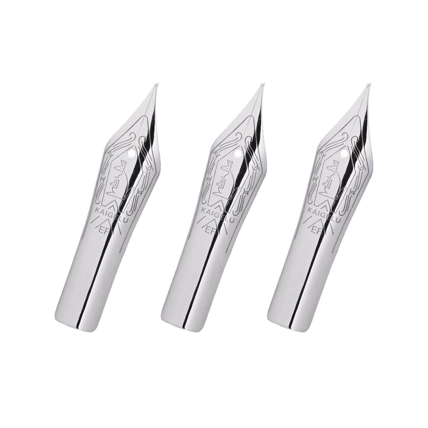 3PCS Kaigelu Fountain Pen Nibs #6 Nib Silver EF/F/M for Jinhao 100 Yongsheng 699