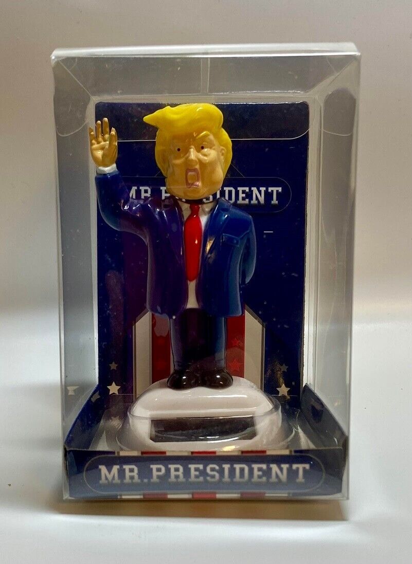 MR. PRESIDENT Dancing Solar Powered Swing Movility Figures 10cm / 4in New Trump?