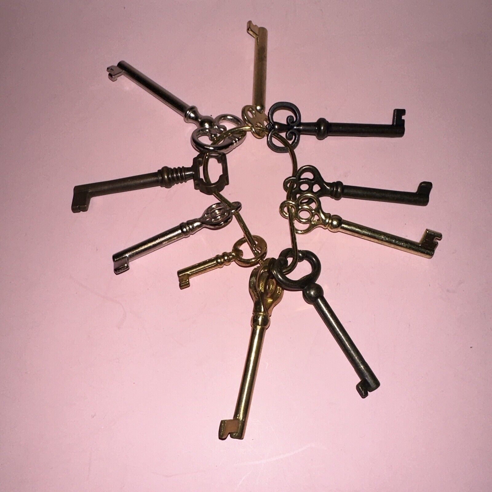 Metal Magery Skeleton Key Set Reproduction for Antique Furniture - 10 keys