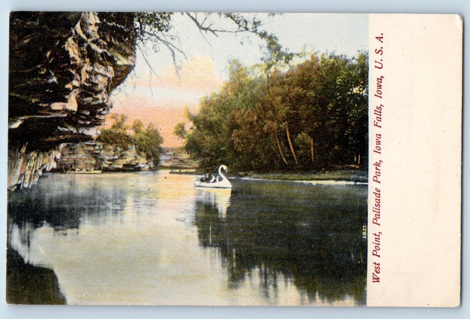 Iowa Falls Iowa Postcard West Point Palisade Park Exterior c1910 Vintage Antique